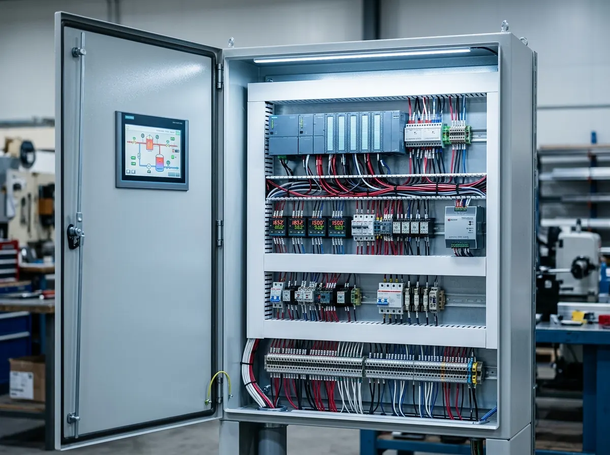 Industrial control panel for thermal process automation